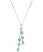 Lucky Brand Two-tone Bead & Stone Reversible Lariat Necklace, 24 + 2 Extender