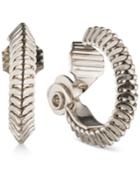 Anne Klein Textured Hoop Clip-on Earrings