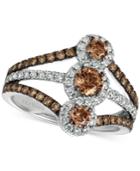 Le Vian Chocolatier Diamond Statement Ring (1-1/3 Ct. T.w.) In 14k White Gold