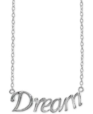Giani Bernini Dream Script Pendant Necklace In Sterling Silver, Only At Macy's