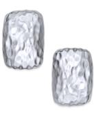 Charter Club Gold Or Silver-tone Hammered Metal Square Stud Earrings, Only At Macy's