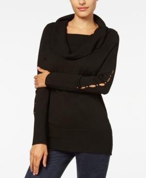 Thalia Sodi Embellished Cowl-neck Sweater, Created For Macy's