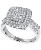 Pave Rose By Effy Diamond Square Ring In 14k White, Yellow Or Rose Gold (3/4 Ct. T.w.)