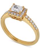 Diamond Emerald Engagement Ring (5/8 Ct. T.w.) In 14k Gold