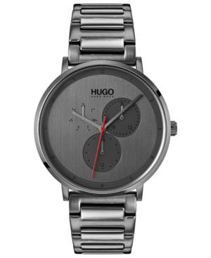 Hugo Men's #guide Ultra Slim Gray Ion-plated Stainless Steel Bracelet Watch 40mm