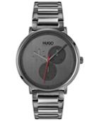 Hugo Men's #guide Ultra Slim Gray Ion-plated Stainless Steel Bracelet Watch 40mm