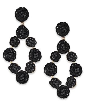 Inc International Concepts Gold-tone Sequined Chandelier Earrings, Created For Macy's