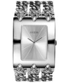 Guess Watch, Women's Silver-tone Multichain Bracelet 40x48mm G85719l