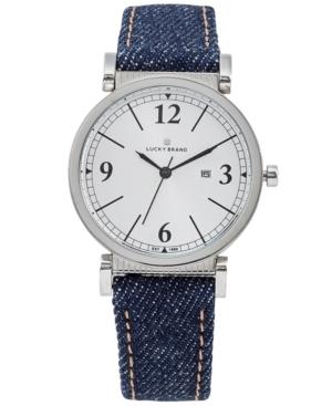 Lucky Brand Women's Carmel Indigo Denim Strap Watch 34mm