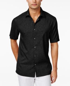 Alfani Short-sleeve Two-tone Solid Shirt, Only At Macy's