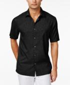 Alfani Short-sleeve Two-tone Solid Shirt, Only At Macy's