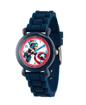 Marvel's Avengers: Captain America Boys' Blue Plastic Time Teacher Watch