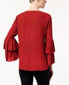 Alfani Pleated Tiered-sleeve Top, Created For Macy's