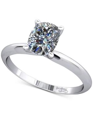 Knife Edged Solitaire Mount Setting In 14k White Gold