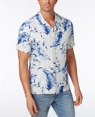 Tommy Bahama Men's Blackline Leaf-print Silk Shirt