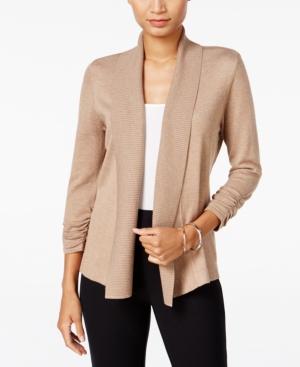 Jm Collection Ruched Open-front Cardigan, Created For Macy's