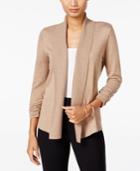 Jm Collection Ruched Open-front Cardigan, Created For Macy's