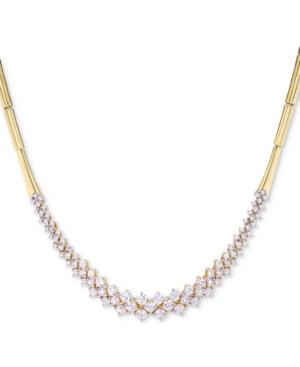 Wrapped In Love Diamond Cluster Bar Collar Necklace (3 Ct. T.w.) In 14k Gold, Created For Macy's