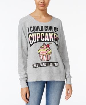 Rampage Juniors' Cupcakes Graphic Sweatshirt