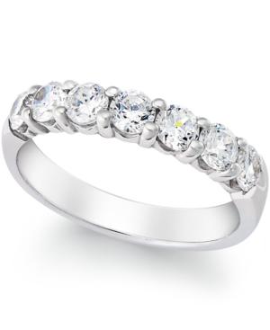 Seven-stone Certified Diamond Band (1 Ct. T.w.) In 14k White Gold