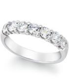 Seven-stone Certified Diamond Band (1 Ct. T.w.) In 14k White Gold