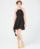 B Darlin Juniors' Embellished Open-back Fit & Flare Dress