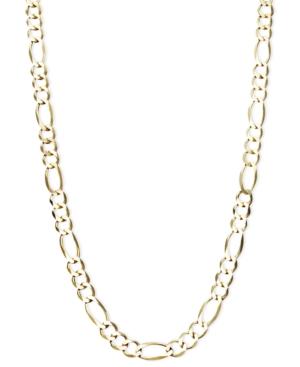 "14k Gold Necklace, 22"" Figaro Chain (6mm)"