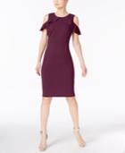 Calvin Klein Ruffled Cold-shoulder Dress