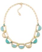 Carolee Gold-tone Multicolor Stone Choker Necklace