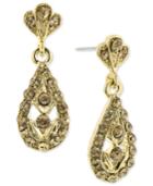 2028 Gold-tone Light Colorado Stone Teardrop Earrings, A Macy's Exclusive Style