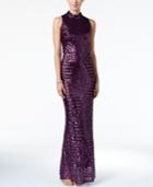 Vince Camuto Sequined Cutout Gown