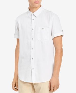 Calvin Klein Jeans Men's Herringbone Utility Shirt