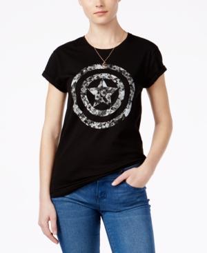 Hybrid Juniors' Marvel Captain America Graphic T-shirt