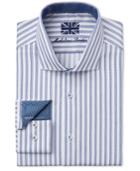 Michelsons Of London Men's Slim-fit Bengal-striped Dobby Dress Shirt