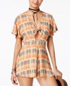 American Rag Printed Tie-front Romper, Created For Macy's