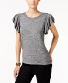 Inc International Concepts Petite Flutter-sleeve Sweater, Only At Macy's