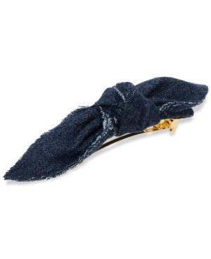 France Luxe Denim Bow Hair Barrette