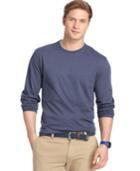 Izod Big And Tall Double Crew-neck Long-sleeve T-shirt