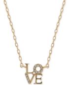 Lonna & Lilly Gold-tone Pave Love Pendant Necklace
