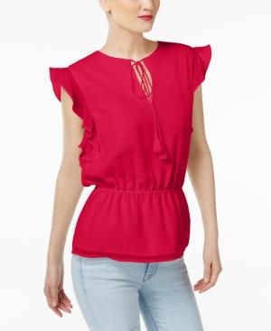 Cr By Cynthia Rowley Ruffled-sleeve Top, Only At Macy's