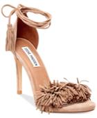 Steve Madden Sassey Two-piece Fringe Sandals Women's Shoes