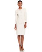 Le Suit Four-button Tweed Skirt Suit