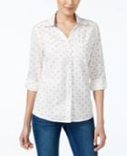 Style & Co Cotton Western Print Shirt, Only At Macy's