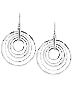 Robert Lee Morris Soho Silver-tone Hammered Ring Orbital Earrings