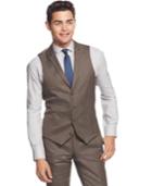 Bar Iii Olive Multi-check Slim-fit Vest, Only At Macy's