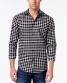 Alfani Men's Textured Check Long-sleeve Shirt, Classic Fit