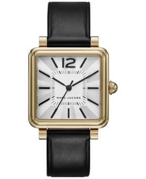 Marc Jacobs Women's Vic Black Leather Strap Watch 30mm