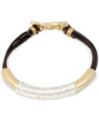 Robert Lee Morris Soho Two-tone Leather Wire-wrapped Bracelet