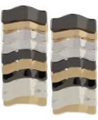 Robert Lee Morris Soho Tri-tone Multi-layer Linear Drop Earrings