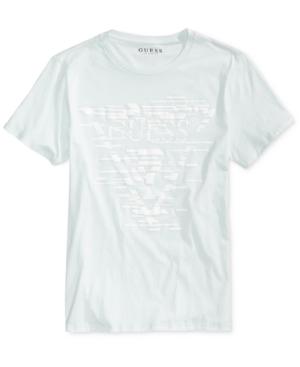 Guess Men's Shifted Lines Graphic-print Cotton T-shirt